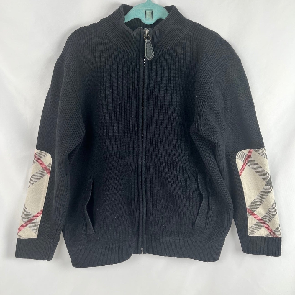 Burberry Black Ribbed Knit Sweater